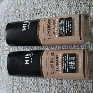 COVERGIRL BRAND TRUBLEND MATTE MADE FOUNDATION #M15 BUFF BEIGE BUNDLE OF 2